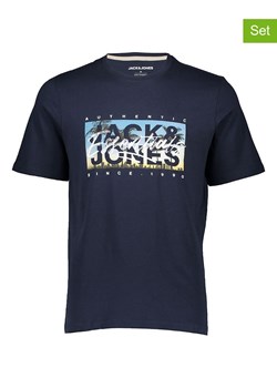 Jack &amp; Jones Koszulki (2 szt.) w kolorze granatowo-białym ze sklepu Limango Polska w kategorii T-shirty męskie - zdjęcie 189359868