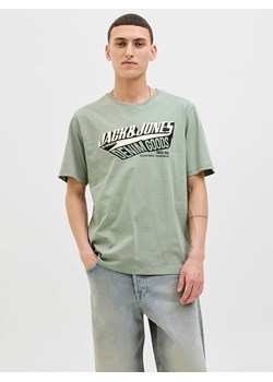 Jack &amp; Jones Koszulka "Jjelogo" w kolorze zielonym ze sklepu Limango Polska w kategorii T-shirty męskie - zdjęcie 189360215