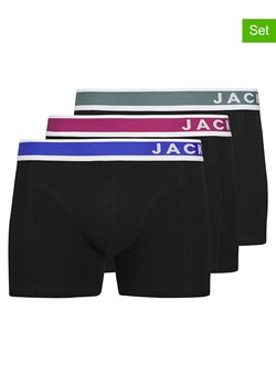 Jack &amp; Jones Bokserki (3 pary) "Jaceaston" w kolorze czarno-niebiesko-oliwkowym ze sklepu Limango Polska w kategorii Majtki męskie - zdjęcie 189360236