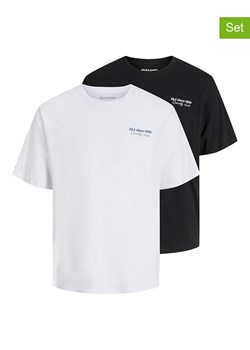 Jack &amp; Jones Koszulki (2 szt.) w kolorze białym i czarnym ze sklepu Limango Polska w kategorii T-shirty męskie - zdjęcie 189360855