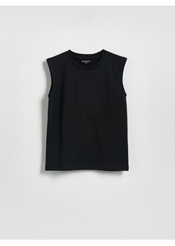 Reserved - Bawełniany t-shirt bez rękawów - czarny ze sklepu Reserved w kategorii T-shirty chłopięce - zdjęcie 189363256