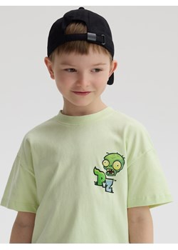 Reserved - T-shirt z nadrukiem PLANTS VS ZOMBIES - jasnozielony ze sklepu Reserved w kategorii T-shirty chłopięce - zdjęcie 189363289