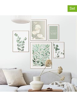 Orangewallz Druki artystyczne (5 szt.) "Botanic Serenity" w ramce ze sklepu Limango Polska w kategorii Obrazy - zdjęcie 189363915