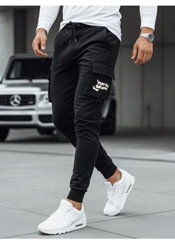 Spodnie męskie bojówki czarne Dstreet UX4161 ze sklepu DSTREET.PL w kategorii Spodnie męskie - zdjęcie 189364588
