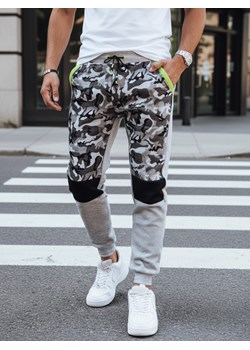 Spodnie męskie dresowe camo szare Dstreet UX4428 ze sklepu DSTREET.PL w kategorii Spodnie męskie - zdjęcie 189364598
