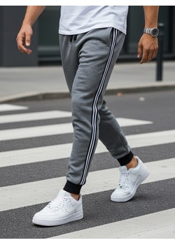 Spodnie męskie dresowe antracytowe Dstreet UX4423 ze sklepu DSTREET.PL w kategorii Spodnie męskie - zdjęcie 189364605