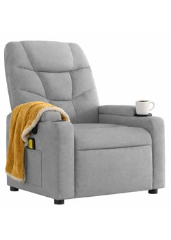 Jasnoszary Fotel Z Masażem I Pilotem F3-R93 ze sklepu Edinos.pl w kategorii Fotele - zdjęcie 189365906