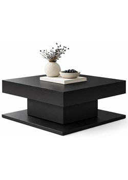 Designerski Stolik Czarny Kawowy 140 Cm C4-N16 ze sklepu Edinos.pl w kategorii Stoliki kawowe - zdjęcie 189365908