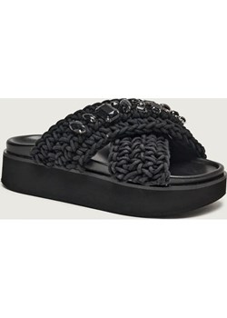 INUIKII Klapki WOVEN STONES | z dodatkiem skóry ze sklepu Gomez Fashion Store w kategorii Klapki damskie - zdjęcie 189366947
