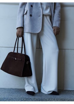 Reserved - Spodnie long leg - beżowy ze sklepu Reserved w kategorii Spodnie damskie - zdjęcie 189368199