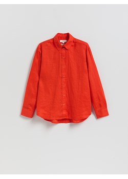 Reserved - Lniana koszula - pomarańczowy ze sklepu Reserved w kategorii Bluzki damskie - zdjęcie 189368595
