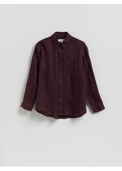 Reserved - Lniana koszula - mahoniowy ze sklepu Reserved w kategorii Bluzki damskie - zdjęcie 189368597