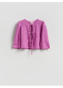 Reserved - Lniana bluzka - fioletowy ze sklepu Reserved w kategorii Bluzki damskie - zdjęcie 189368607