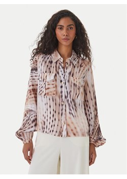 Guess Koszula W6GH22 W1789 Beżowy Regular Fit ze sklepu MODIVO w kategorii Koszule damskie - zdjęcie 189368889