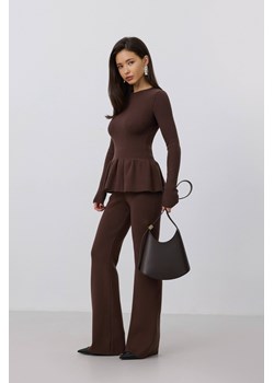 Estro: Ciemnobrązowa torebka damska na ramię z włoskiej skóry naturalnej Premium ze sklepu Estro w kategorii Listonoszki - zdjęcie 189369869