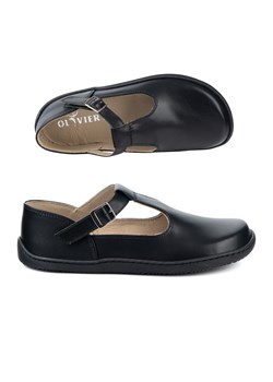 Damskie buty barefoot skórzane Olivier Iria klamerka czarne lico ze sklepu butyolivier w kategorii Półbuty damskie - zdjęcie 189370316