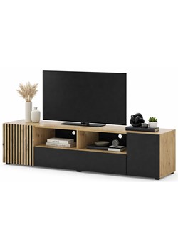 Szafka rtv z lamelowym frontem 200 cm H1-K51 ze sklepu Edinos.pl w kategorii Szafki RTV - zdjęcie 189370606
