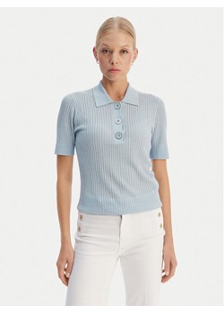 Liu Jo Polo WA6285 MS46J Błękitny Slim Fit ze sklepu MODIVO w kategorii Bluzki damskie - zdjęcie 189370706