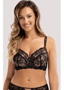 Unikat biustonosz usztywniany full cup KIANA, Kolor czarno-beżowy, Rozmiar 70E, Unikat ze sklepu Intymna w kategorii Biustonosze - zdjęcie 189371408
