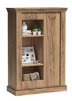 Witryna niska w dekorze kraft złoty T3-P06 ze sklepu Edinos.pl w kategorii Regały i witryny - zdjęcie 189371418