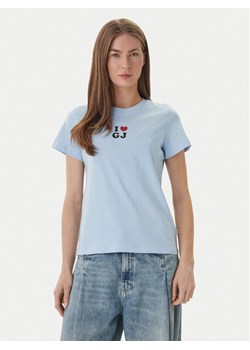 Guess Jeans T-Shirt W6GI45 K8HM0 Błękitny Regular Fit ze sklepu MODIVO w kategorii Bluzki damskie - zdjęcie 189371847