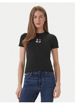 Guess Jeans T-Shirt W6GIB1 J1314 Czarny Slim Fit ze sklepu MODIVO w kategorii Bluzki damskie - zdjęcie 189371858