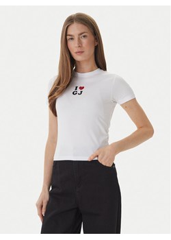 Guess Jeans T-Shirt W6GIB1 J1314 Biały Slim Fit ze sklepu MODIVO w kategorii Bluzki damskie - zdjęcie 189371865