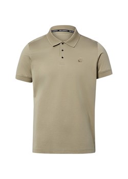 KARL LAGERFELD Męska koszulka polo Mężczyźni Bawełna (100%) oliwkowy jednolity ze sklepu vangraaf w kategorii T-shirty męskie - zdjęcie 189372555