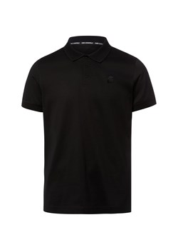 KARL LAGERFELD Męska koszulka polo Mężczyźni Bawełna (100%) czarny jednolity ze sklepu vangraaf w kategorii T-shirty męskie - zdjęcie 189372556