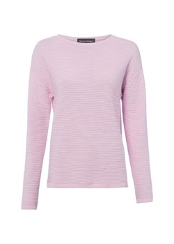 Franco Callegari Damski sweter z dzianiny z dodatkiem lnu Kobiety Bawełna różowy jednolity ze sklepu vangraaf w kategorii Swetry damskie - zdjęcie 189372566