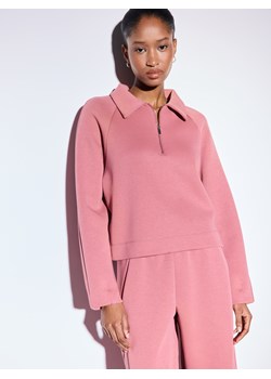 Mohito - Różowa bluza z kołnierzykiem - różowy ze sklepu Mohito w kategorii Bluzy damskie - zdjęcie 189373806