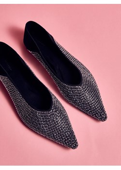 Reserved - Baleriny z połyskującymi aplikacjami - czarny ze sklepu Reserved w kategorii Balerinki - zdjęcie 189373918