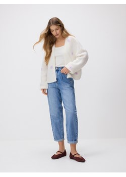 Reserved - Jeansy barrel leg - niebieski ze sklepu Reserved w kategorii Jeansy damskie - zdjęcie 189374086