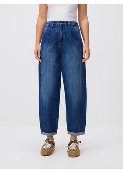Reserved - Jeansy barrel leg - niebieski ze sklepu Reserved w kategorii Jeansy damskie - zdjęcie 189374095