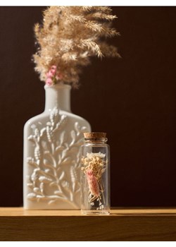 Sinsay - Dekoracyjna szklana butelka z kwiatami - wielobarwny ze sklepu Sinsay w kategorii Dom - zdjęcie 189375309