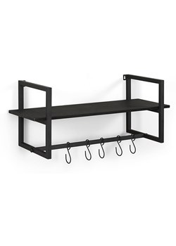 Lifa Living Wieszak ścienny "Victor" w kolorze czarnym - 70 x 29 x 28 cm ze sklepu Limango Polska w kategorii Szafy - zdjęcie 189378347