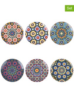 Villa d´Este Talerze (6 szt.) "Marrakech" ze wzorem na owoce - Ø 22 cm ze sklepu Limango Polska w kategorii Naczynia - zdjęcie 189378787
