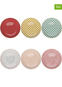 Villa d´Este Talerze obiadowe (6 szt.) "Confusion" ze wzorem - Ø 27 cm ze sklepu Limango Polska w kategorii Naczynia - zdjęcie 189378918