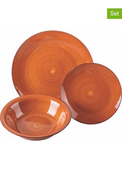 Villa d´Este 18-częściowy zestaw talerzy w kolorze jasnobrązowo-beżowo-pomarańczowym ze sklepu Limango Polska w kategorii Naczynia - zdjęcie 189379066