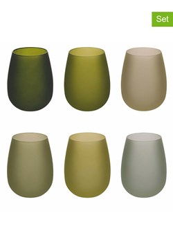 Villa d´Este Szklanki (6 szt.) "Happy Hour" w kolorze zielonym - 600 ml ze sklepu Limango Polska w kategorii Naczynia - zdjęcie 189379297