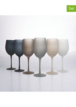 Villa d´Este Kieliszki (6 szt.) w kolorze niebiesko-beżowo-białym do wina - 550 ml ze sklepu Limango Polska w kategorii Naczynia - zdjęcie 189379557