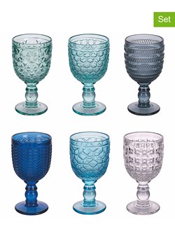 Villa d´Este Kieliszki (6 szt.) w kolorze błękitno-turkusowo-granatowym - 280 ml ze sklepu Limango Polska w kategorii Naczynia - zdjęcie 189379605