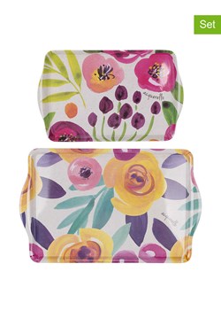 Villa d´Este Tace (2 szt.) "Acquerello" w kolorze różowo-żółtym do serwowania ze sklepu Limango Polska w kategorii Misy i tace dekoracyjne - zdjęcie 189379757