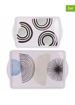 Villa d´Este Tace (2 szt.) "Venice Lido" w kolorze czarno-niebiesko-białym ze sklepu Limango Polska w kategorii Misy i tace dekoracyjne - zdjęcie 189379765