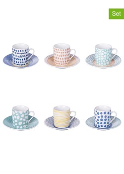 Villa d´Este Filiżanki (6 szt.) "Marea" ze wzorem - 90 ml ze sklepu Limango Polska w kategorii Dzbanki i zaparzacze - zdjęcie 189379815