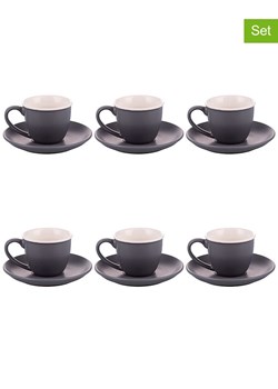 Villa d´Este Filiżanki (6 szt.) "Forma" w kolorze szarym - 100 ml ze sklepu Limango Polska w kategorii Dzbanki i zaparzacze - zdjęcie 189379836