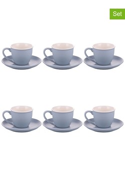 Villa d´Este Filiżanki (6 szt.) "Forma" w kolorze błękitnym - 100 ml ze sklepu Limango Polska w kategorii Dzbanki i zaparzacze - zdjęcie 189379845