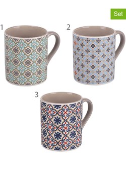 Villa d´Este Kubki jumbo (3 szt.) "Valladolid" ze wzorem - 350 ml ze sklepu Limango Polska w kategorii Dzbanki i zaparzacze - zdjęcie 189379849