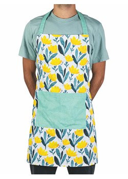 Villa d´Este Fartuch kuchenny "Acquarello" w kolorze żółto-turkusowym - 73 x 62 cm ze sklepu Limango Polska w kategorii Ścierki kuchenne - zdjęcie 189379887