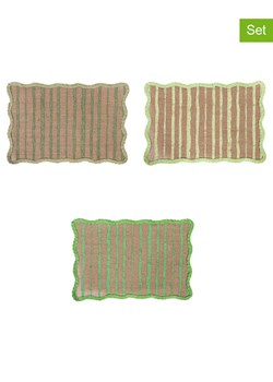 Villa d´Este Podkładki stołowe (6 szt.) "Wavy" w kolorze beżowo-zielonym - 30 x 45 cm ze sklepu Limango Polska w kategorii Podkładki na stół - zdjęcie 189379987